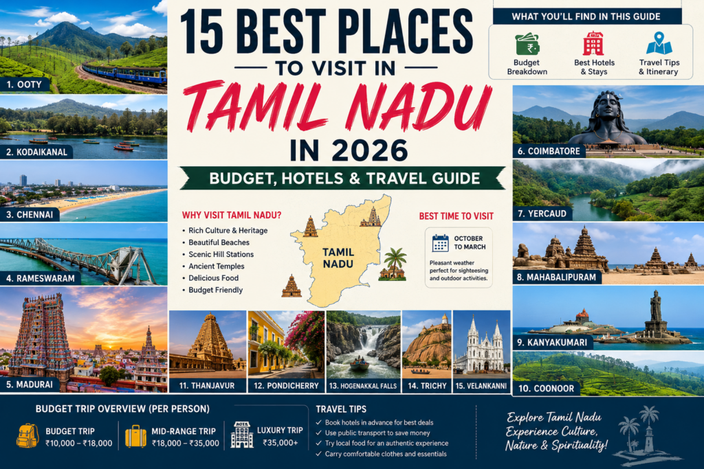 15 Best Places to Visit in Tamil Nadu in 2026