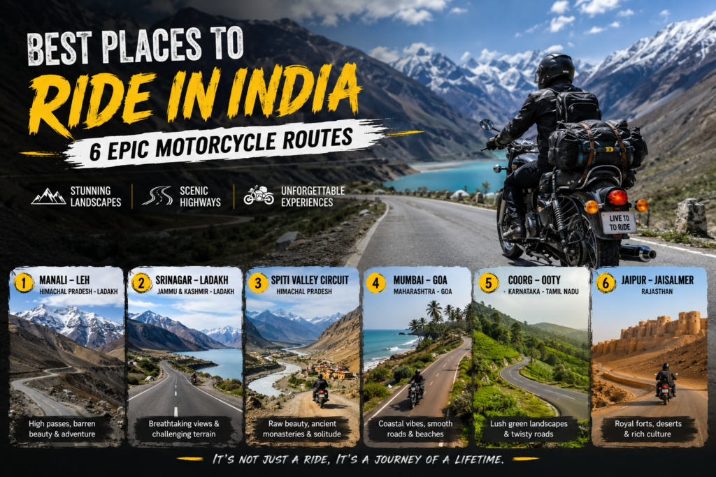 Best Places to Ride in India 6 Epic Motorcycle Routes